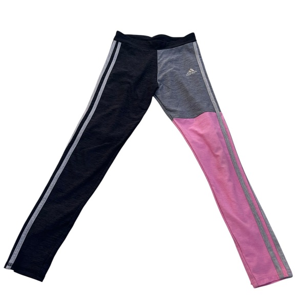 🌟Adidas Kids Colorblock Leggings‎ - Black, Gray, and Pink - Picture 1 of 7